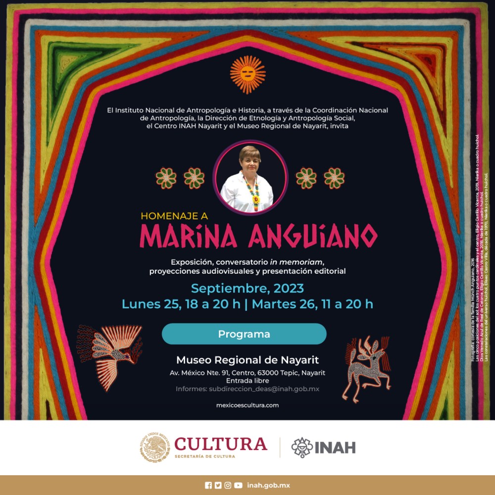 El INAH rendirá homenaje póstumo a la antropóloga Marina Anguiano, en el Museo Regional de Nayarit.