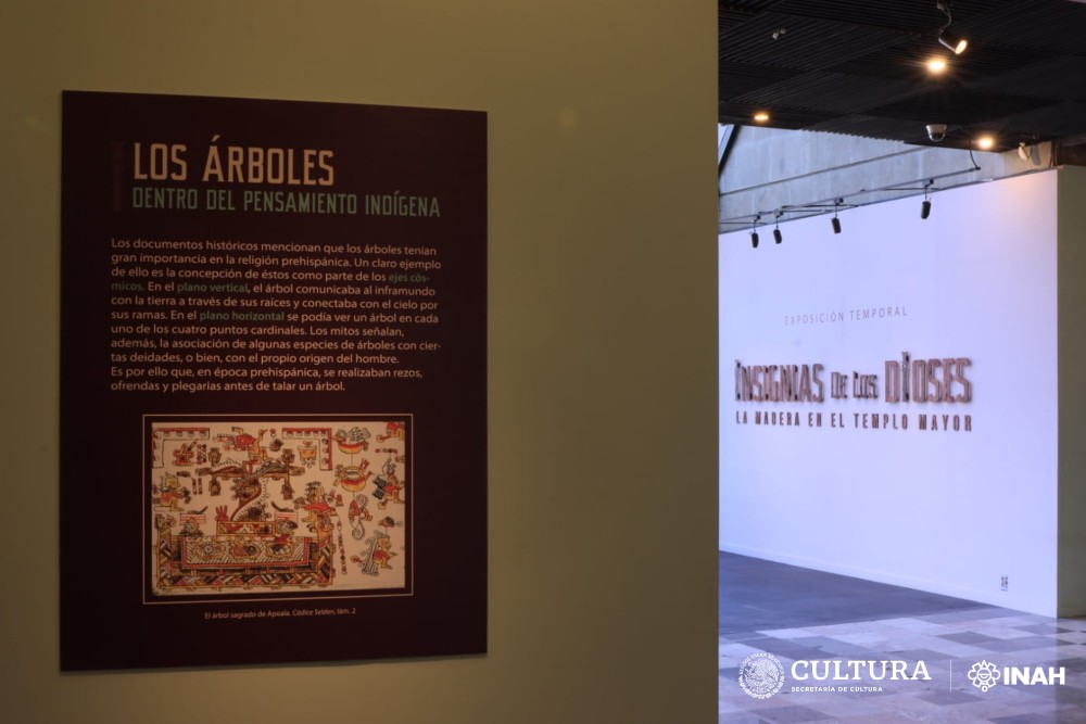 Insignias de los dioses. La madera en el Templo Mayor abre el 28 de septiembre. Foto: Gerardo Peña. INAH