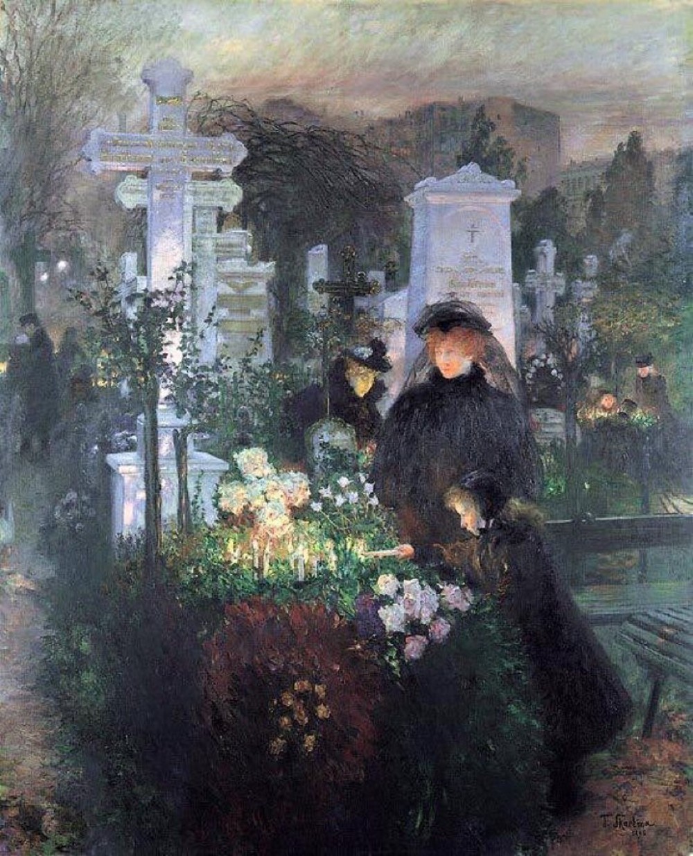 Figura 14. All Souls’ Day (Hedwig Cemetery), 1896. Franz Skarbina.